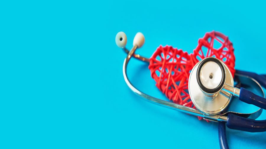stethoscope and a woven heart