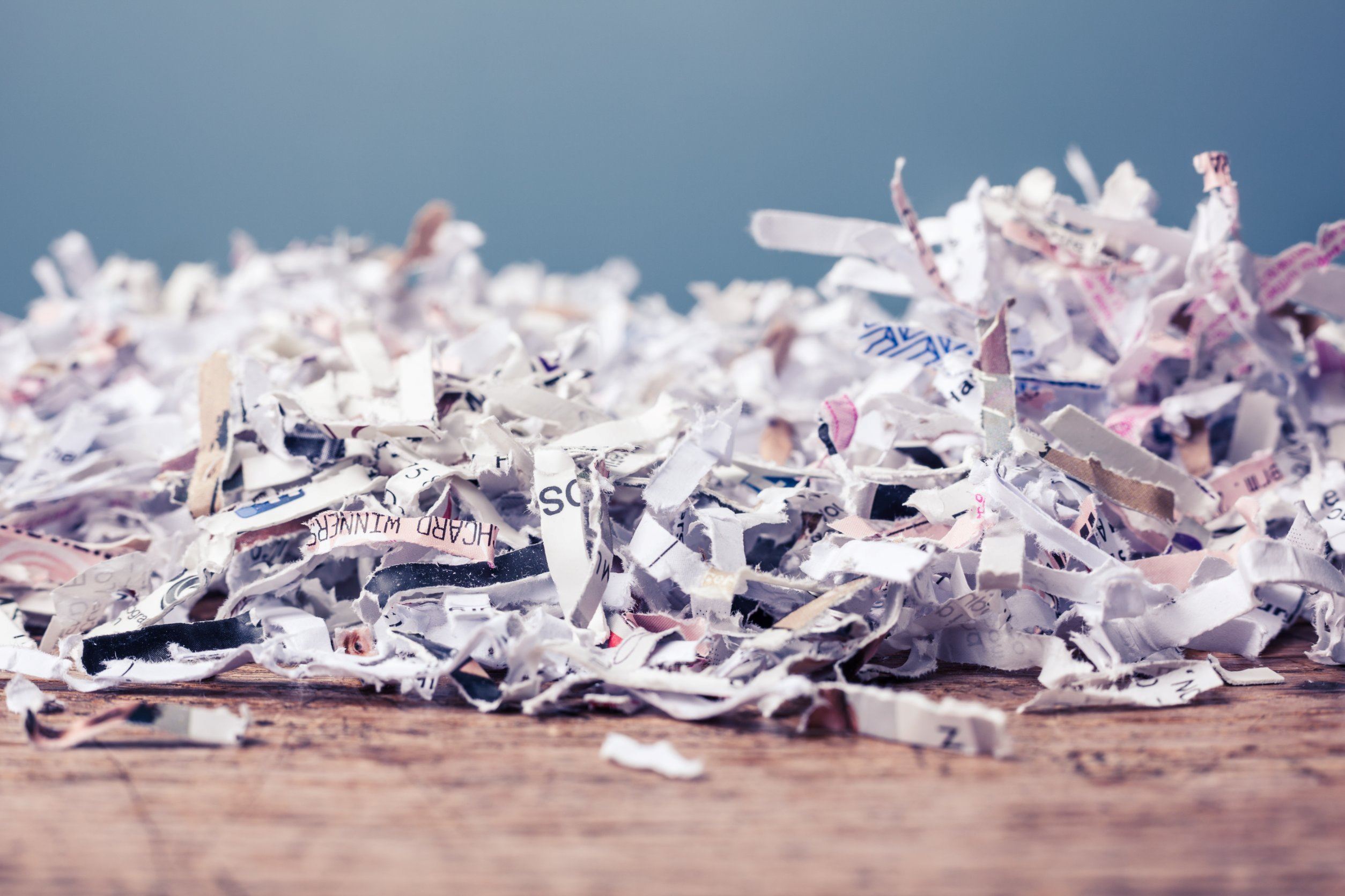 Shredded documents