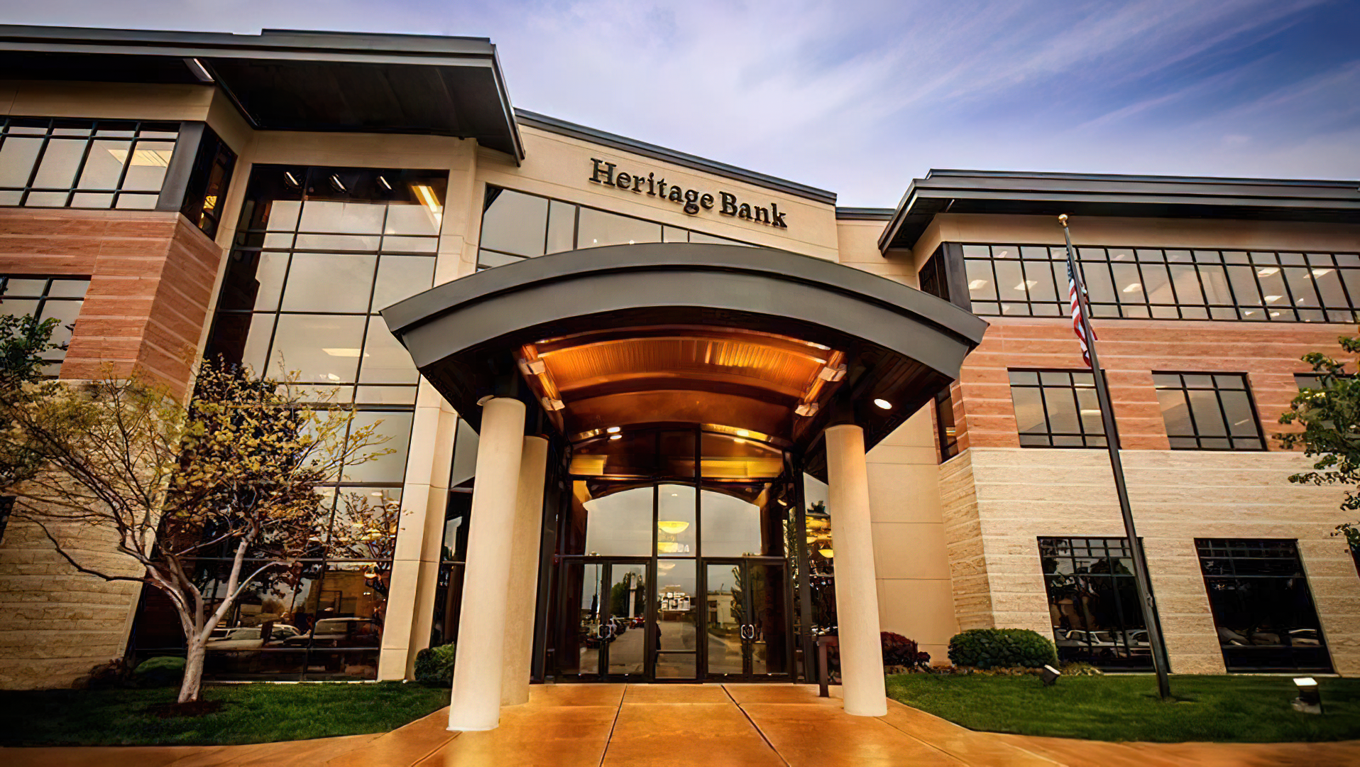 Heritage Bank Building entrance 