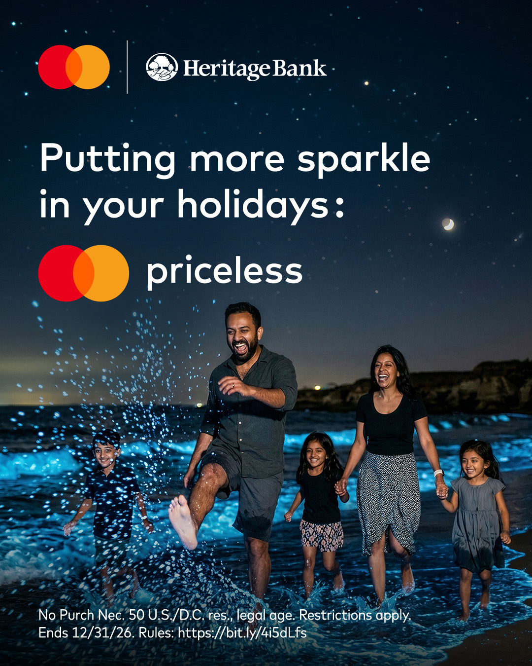 Photo of a couple sitting on the hilltop facing the sunset overlooking the next hilltop. Text Overlay saysZ: Igniting the joy of new discoveries: Priceless. Mastercard logo, button which reads: Learn more.